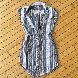 Striped Button-Up Dress